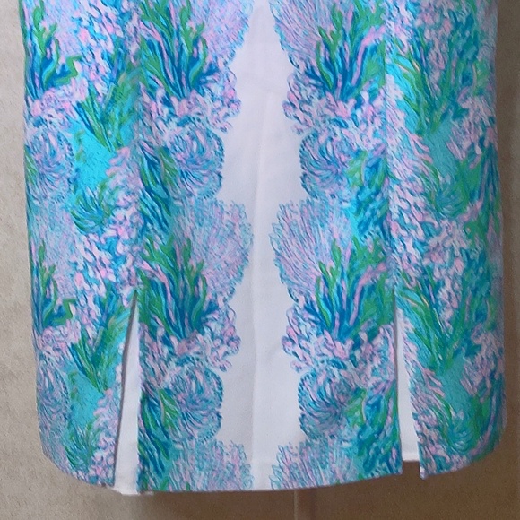 NWOT Lilly Pulitzer Vibrant Coral Reef Romper Zip Up Back Inner Lining Size 16 - Picture 4 of 13